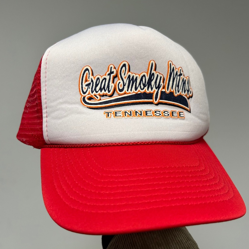 Vintage Great Smoky Mountains‎ Tennessee Trucker Hat Mesh Back Foam Rope